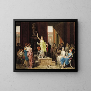 Sappho - Louis-Hector Leroux — indrammet kunstværk på væggen
