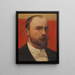 Selvportræt - Louis-Julien Brouillon — indrammet kunstværk på væggen