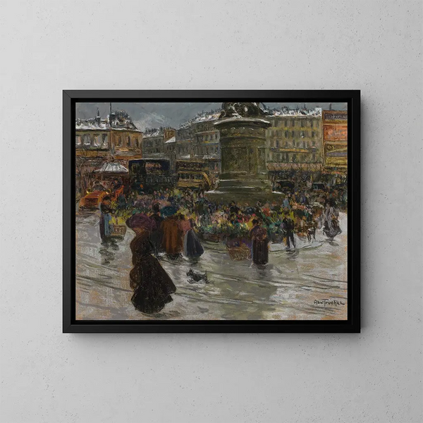 Place de la République - Louis Abel-Truchet — indrammet kunstværk på væggen
