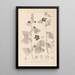Herbier af den franske flora Pl0051 - Louis Antoine Cusin — indrammet kunstværk på væggen
