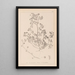 Herbier af den franske flora Pl0270 - Louis Antoine Cusin — indrammet kunstværk på væggen