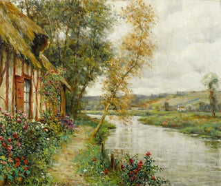Louis Aston Knight - A cottage by a river Normandy.webp