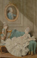 Madame Millin du Perreux og hendes søn med et maleri af Monsieur Jérôme-Robert Millin du Perreux - Louis Carmontelle — visning af kunstværket