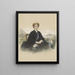 Portrait af Maria Elisabeth Adolphine Waller-Schill - Louis Chantal — indrammet kunstværk på væggen