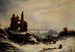 Le retour du marché, effet de neige sur Paris - Louis Claude Mallebranche — visning af kunstværket