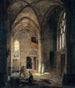 Vue indendørs af kirken Saint-Benoît-le-Bestourné kapel Saint-Pierre eller Tournelle - Louis Courtin — visning af kunstværket