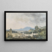 Vue Panoramique gennem en Have på Terrasse - Louis Gabriel Moreau — indrammet kunstværk på væggen