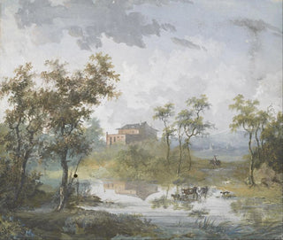 Le gué rustique - Louis Gabriel Moreau — visning af kunstværket