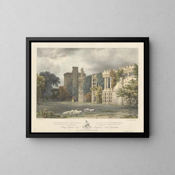Château de Thornbury, Gloucestershire - Louis Haghe — indrammet kunstværk på væggen
