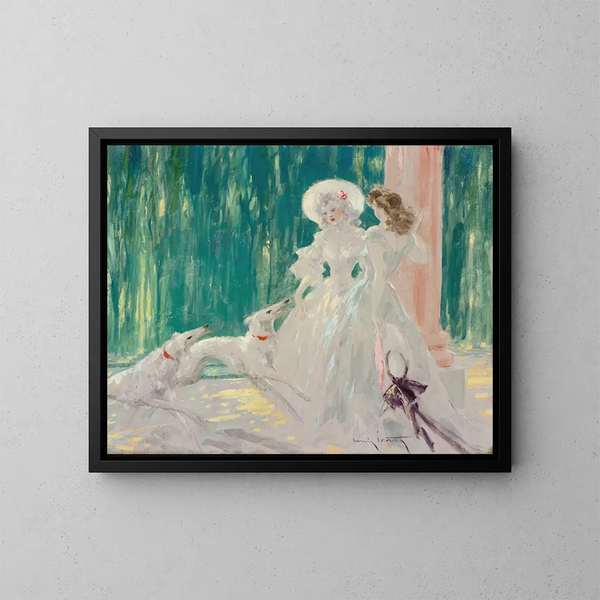 Le bel après-midi - Louis Icart — indrammet kunstværk på væggen