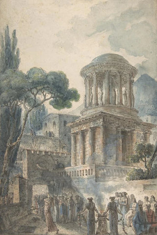 Louis Jean Desprez - Ancient Scene with a Funeral Ceremony for an Actor.webp