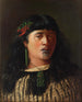 Portrait af en ung maorisk kvinde med moko - Louis John Steele — visning af kunstværket