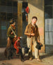 Deux Savoyards med en abe og en hund - Louis Joseph Toussaint Rossignon — visning af kunstværket
