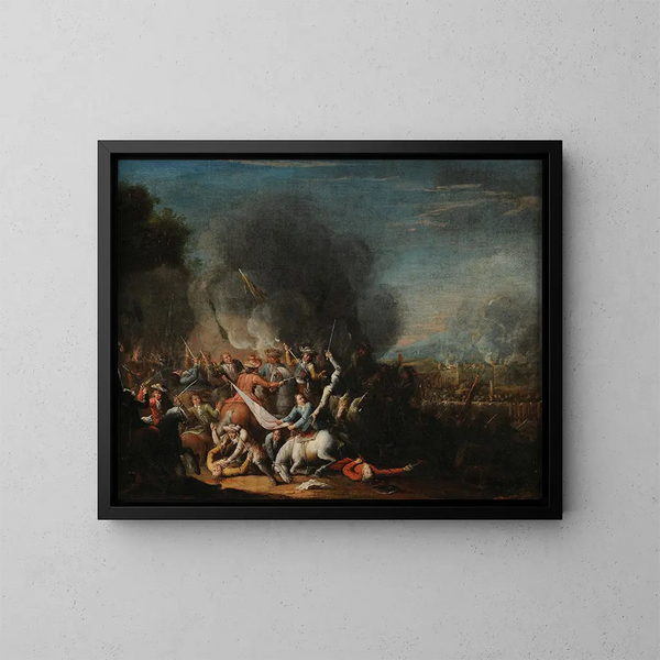 Bataille - Louis Joseph Watteau — indrammet kunstværk på væggen
