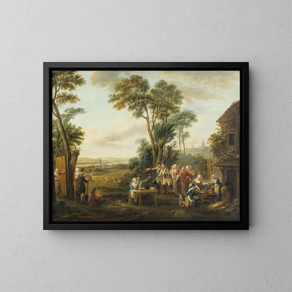 Louis Joseph Watteau | Maleri Le départ des conscrits — indrammet kunstværk på væggen