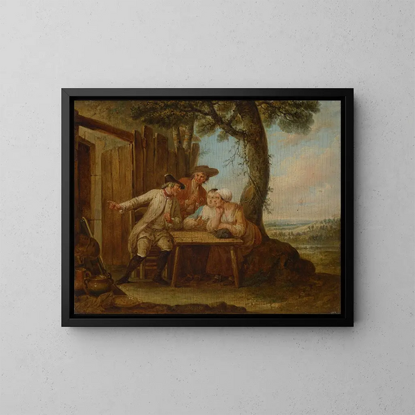 Le Retour - Louis Joseph Watteau — indrammet kunstværk på væggen
