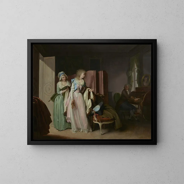 La visite rendue - Louis Léopold Boilly — indrammet kunstværk på væggen