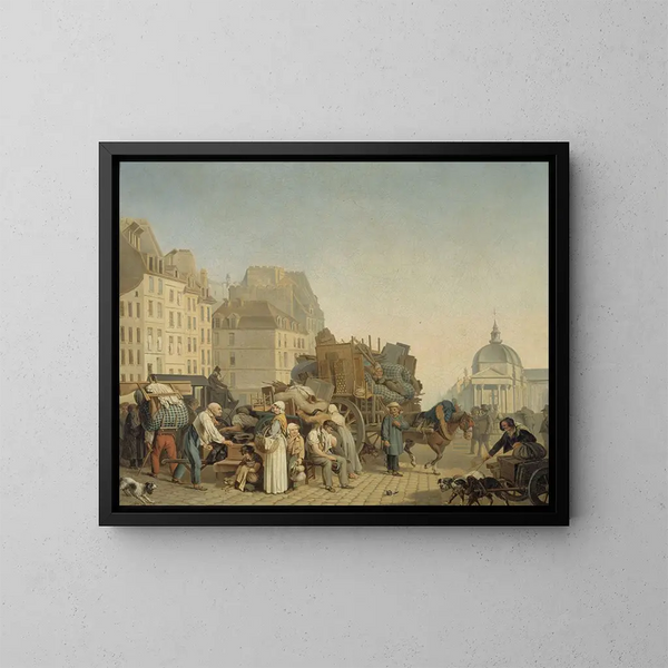 Les Déménagements - Louis Léopold Boilly — indrammet kunstværk på væggen