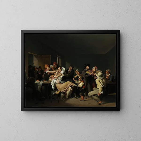 Les Femmes en lutte - Louis Léopold Boilly — indrammet kunstværk på væggen
