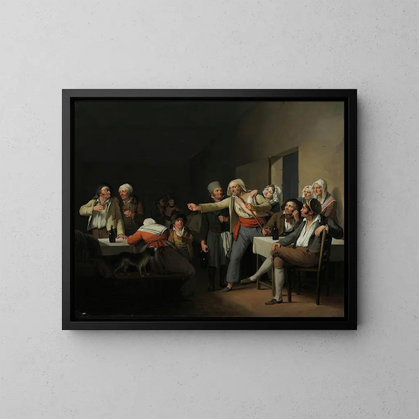 Louis Léopold Boilly | Maleri Les hommes se disputent — indrammet kunstværk på væggen
