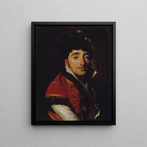 Louis Lopold Boilly - Portrait dun acteur en veste rouge borde de fourrure.webp