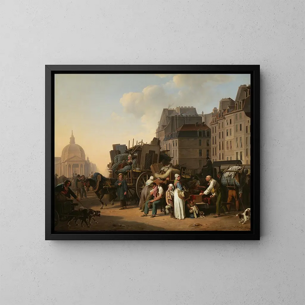 Les Déplacements - Louis Léopold Boilly — indrammet kunstværk på væggen
