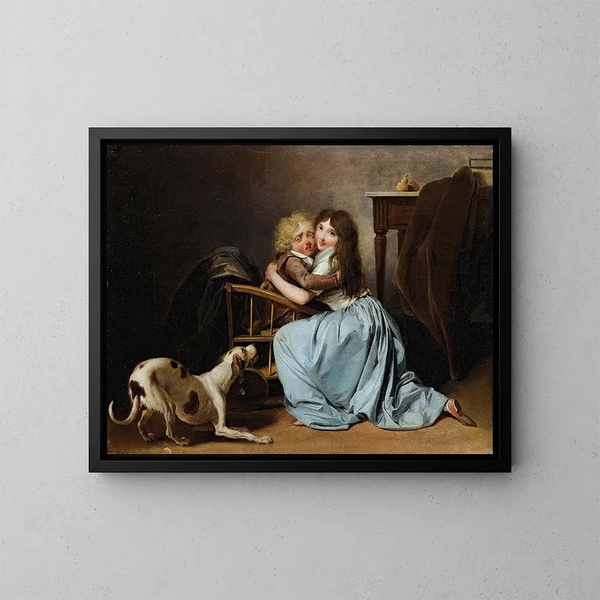 La peur infondée - Louis Léopold Boilly — indrammet kunstværk på væggen