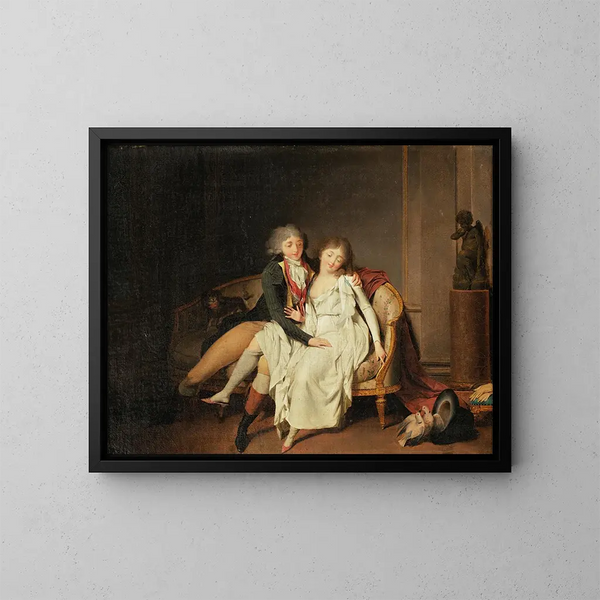 La leçon de l'union conjugale - Louis Léopold Boilly — indrammet kunstværk på væggen