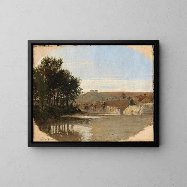 Vue d'un lac - Louis Léopold Boilly — indrammet kunstværk på væggen