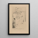 Portrait af Guillaume Apollinaire - Louis Marcoussis — indrammet kunstværk på væggen