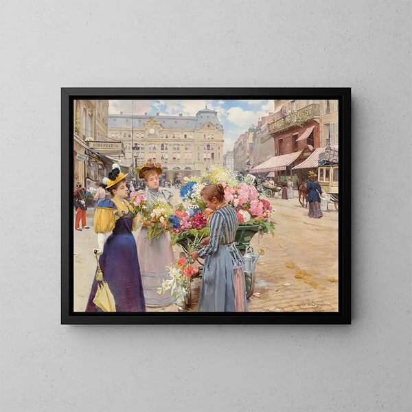 Paris, la rue du Havre - Louis Marie de Schryver — indrammet kunstværk på væggen