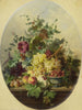 Naturtro frugt- og blomsterstilleben - Louis Martinet — visning af kunstværket