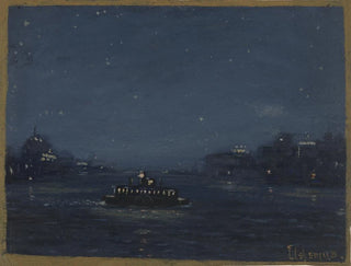 Ferryboat de nuit - Louis Michel Eilshemius — visning af kunstværket