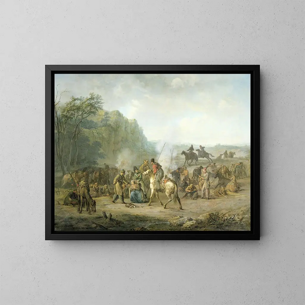 Bivouac cosaque 1813 - Louis Moritz — indrammet kunstværk på væggen