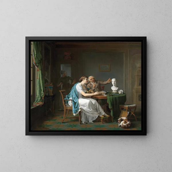 La leçon de dessin - Louis Moritz — indrammet kunstværk på væggen