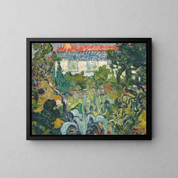 Le jardin de la maison au toit rouge - Louis Valtat — indrammet kunstværk på væggen