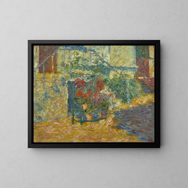 Le perron fleuri à Versailles - Louis Valtat — indrammet kunstværk på væggen
