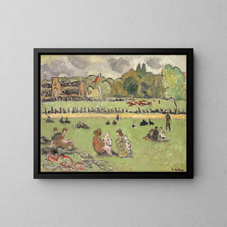 Les Courses - Louis Valtat — indrammet kunstværk på væggen