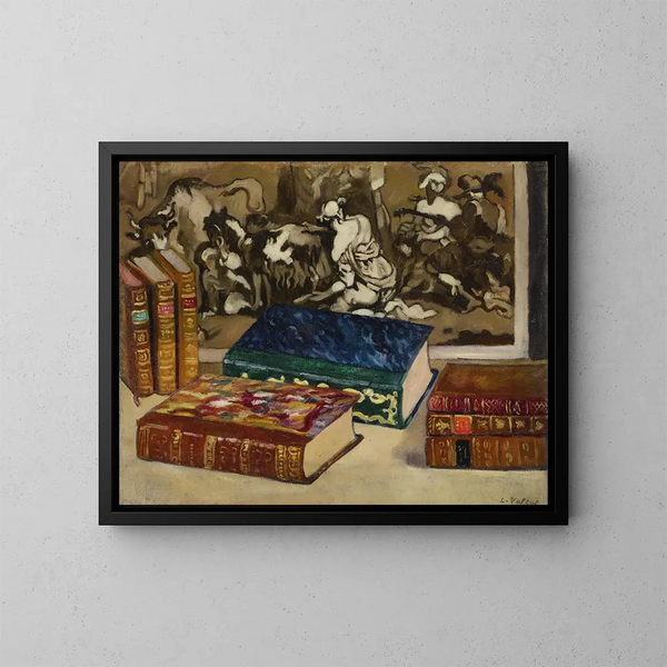 Les Livres et la gravure - Louis Valtat — indrammet kunstværk på væggen