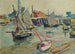 sejlere i havn, lavvande, Ouistreham - Louis Valtat — visning af kunstværket