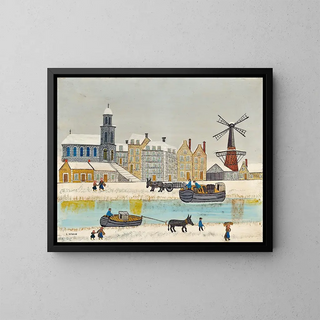 Louis Vivin - Ville au moulin prs du canal en hiver.webp