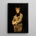 Portrait af Jeanne Samary 1857-1890 medlem af Comédie-Française - Louise Abbema — indrammet kunstværk på væggen