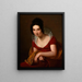 Portrait af anonym kvinde - Louise Marie Jeanne Hersent — indrammet kunstværk på væggen