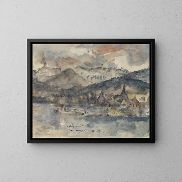Vue de Lucerne - Lovis Corinth — indrammet kunstværk på væggen