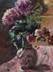 Chrysanthèmes og roser i en kande - Lovis Corinth — visning af kunstværket