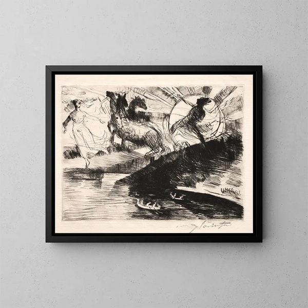 Hélios - Lovis Corinth — indrammet kunstværk på væggen