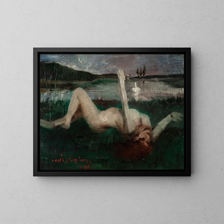 Léda - Lovis Corinth — indrammet kunstværk på væggen