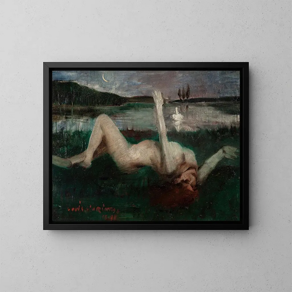 Léda - Lovis Corinth — indrammet kunstværk på væggen