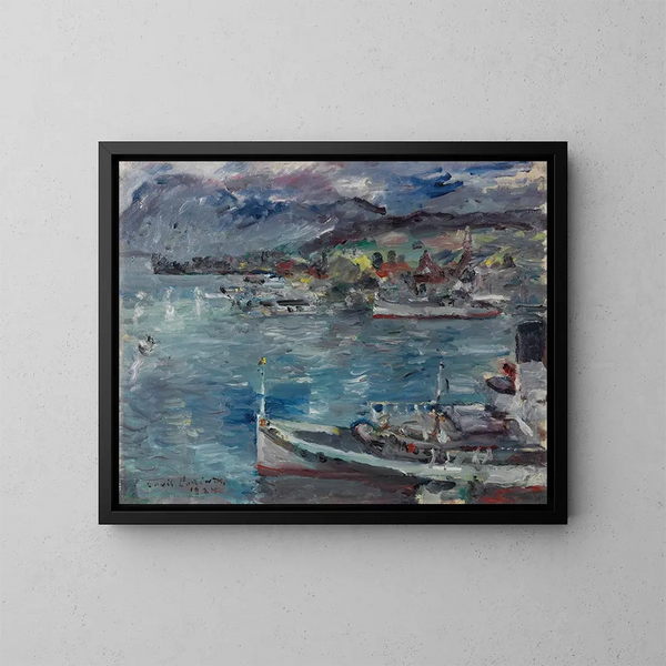 Lucerne-søen om morgenen - Lovis Corinth — indrammet kunstværk på væggen