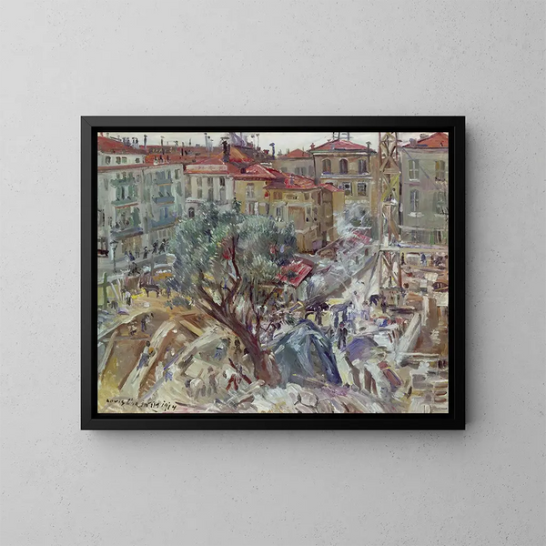 Nyt bygning maleri i Monte-Carlo - Lovis Corinth — indrammet kunstværk på væggen